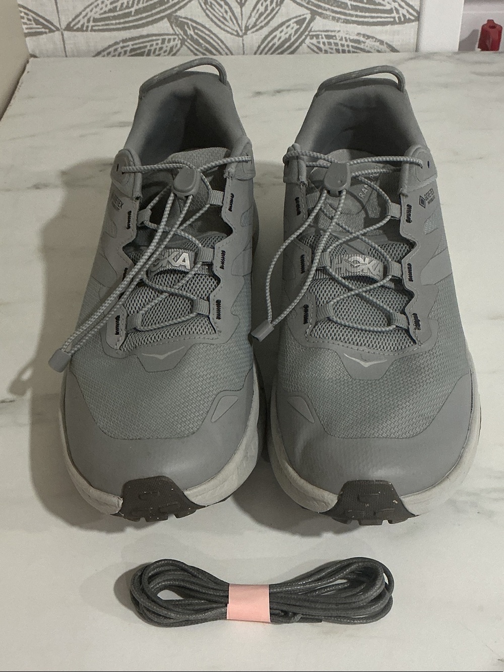 Hoka Men’s Transport GTX Hike GoreTex Waterproof Shoes with quick lace closure